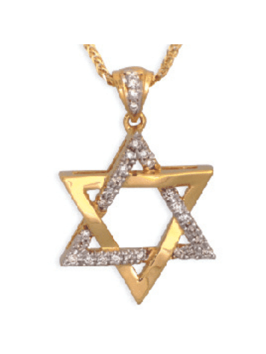 תליון מגן דוד מדהים בגודל בינוני נשים P , מתנות ט"ו באב , א